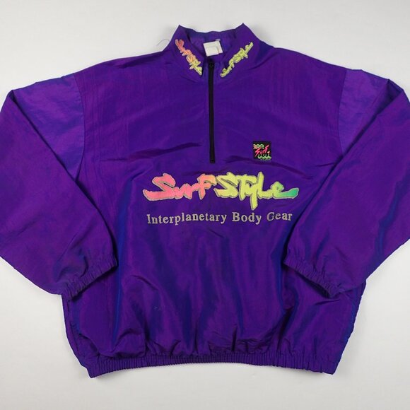 Lightweight Wind Jacket Surf Style Men's Interplanetary Body Gear Purple - Picture 1 of 5